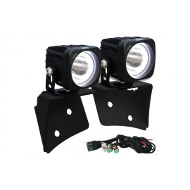 Kit phares LED Vision X Optimus Round Spot Halo Jeep Wrangler TJ