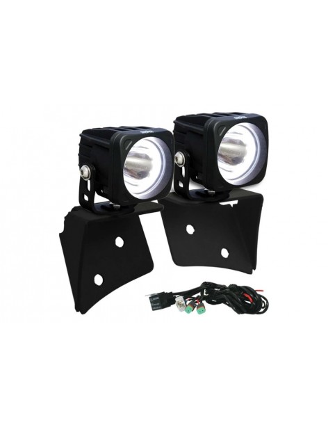 Kit phares LED Vision X Optimus Round Spot Halo Jeep Wrangler TJ