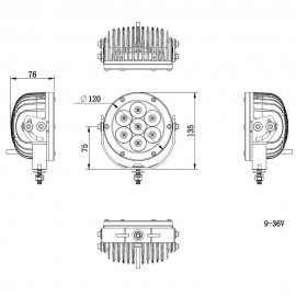 Phare LED Spot LTPRTZ 35 watts