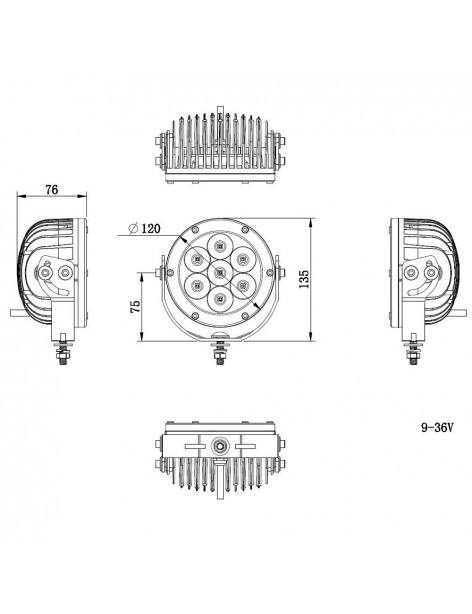 Phare LED Spot LTPRTZ 35 watts