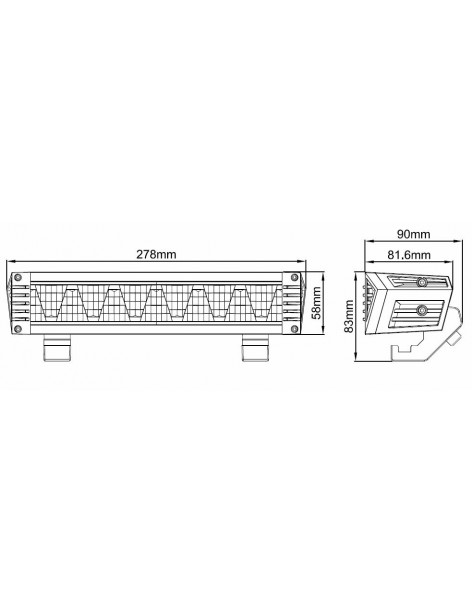 Barre LED Prime X 11" 54 Watts LTPRTZ