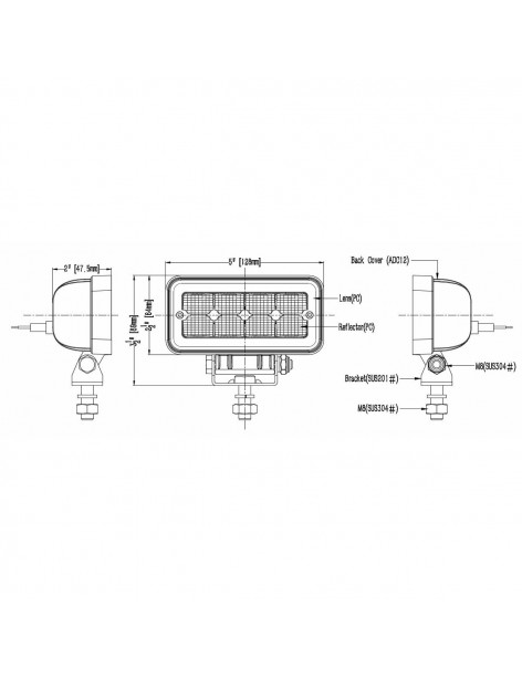 Phare de travail LED 12 watts LTPRTZ