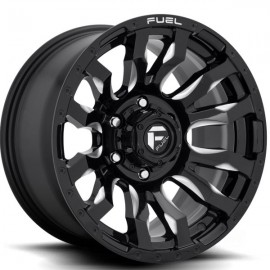 Jante Fuel Blitz D673 Gloss Black Milled Jeep Wrangler