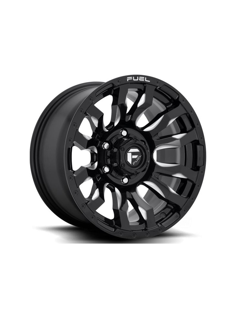 Jante Fuel Blitz D673 Gloss Black Milled Jeep Wrangler