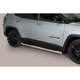 Marchepieds tubulaires acier Inoxydable Jeep Compass Hybrid 2023