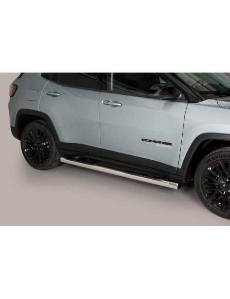 Marchepieds tubulaires acier Inoxydable Jeep Compass Hybrid 2023