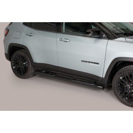 Marchepieds tubulaires acier Noir Jeep Compass Hybrid 2023