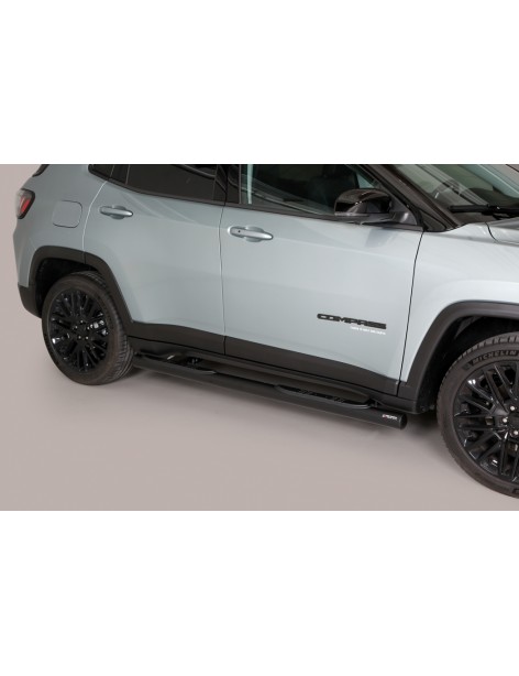 Marchepieds tubulaires acier Noir Jeep Compass Hybrid 2023