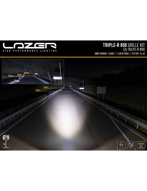 Kit intégration barres LED Lazer Lamps sur calandre de Ford Ranger 2023