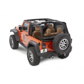 Bâche Bestop Trektop NX Glide Black Twill Jeep Wrangler jk 2 portes