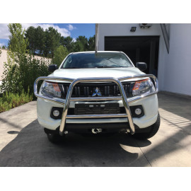 Pare-buffle acier enveloppant Inox Mitsubishi L200 2015-2019