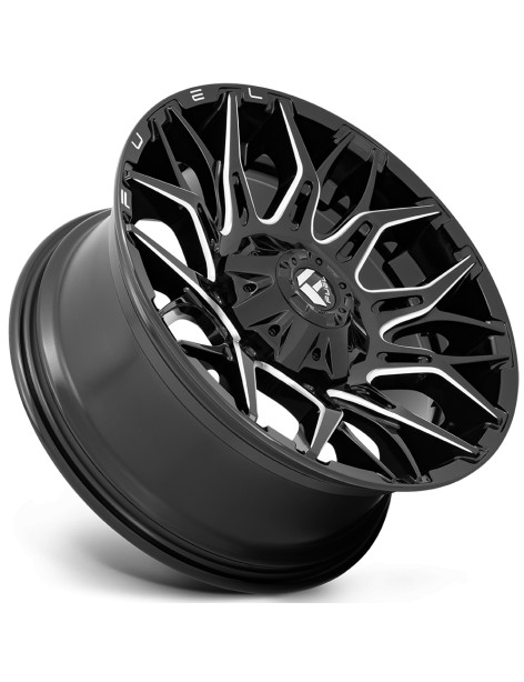 Jante 4x4 aluminium Fuel Twitch D769 Gloss Black Milled