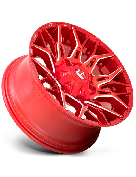 Jante 4x4 aluminium Fuel Twitch D771 Candy Red Milled