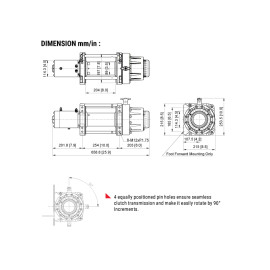 Treuil Comeup DS16.5RS 7484 kg 24 volts avec corde synthétique