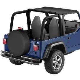 Bâche bikini Strapless Noir sergé Jeep Wrangler YJ 1992-1996