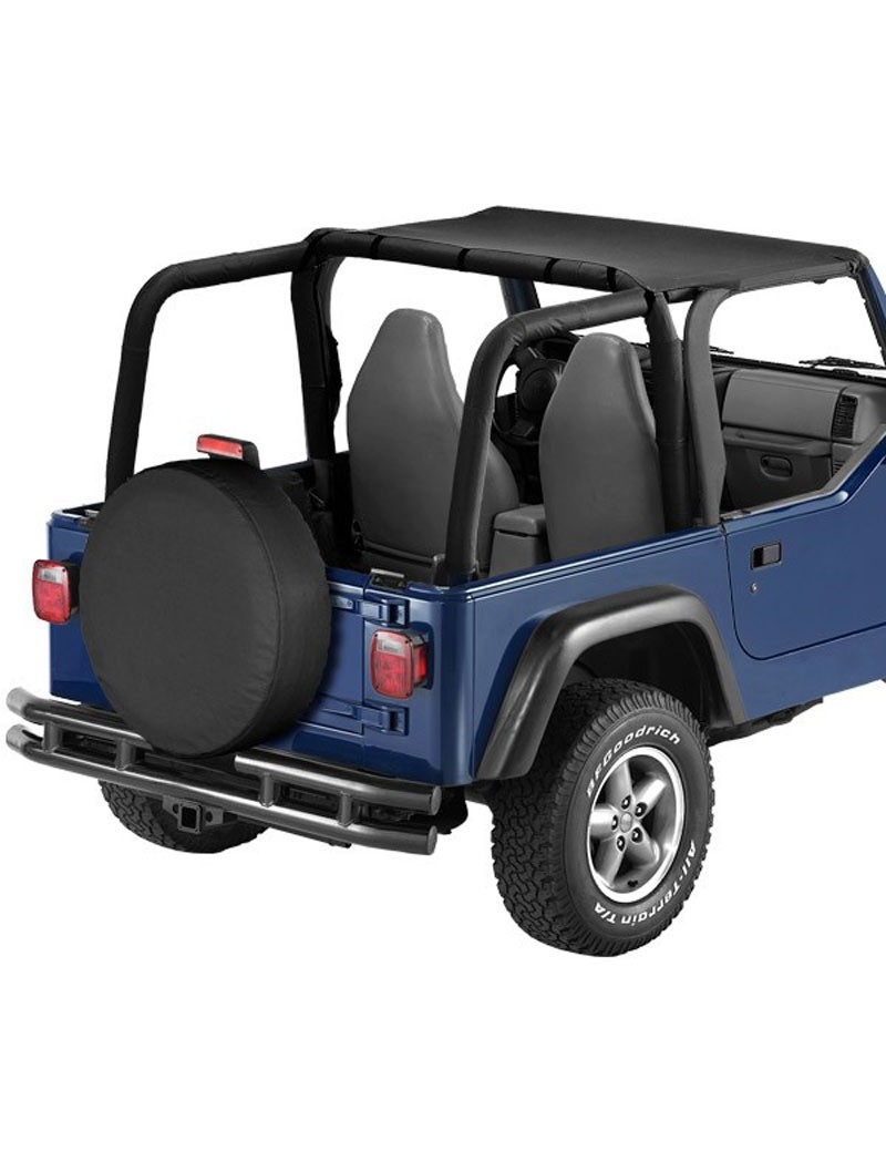 Bâche bikini Strapless Noir sergé Jeep Wrangler YJ 1992-1996