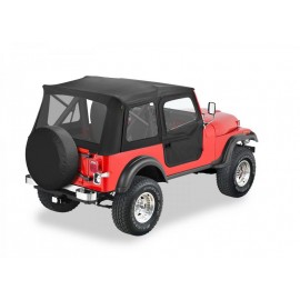 Bâche Supertop Noir Sergé avec portes Jeep Wrangler YJ