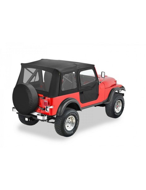 Bâche Supertop Noir Sergé avec portes Jeep Wrangler YJ