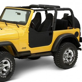 Demi-portes toiles basses Bestop Noir Jeep Wrangler TJ