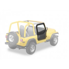 Hauts de porte en toile Bestop Noir sergé Jeep Wrangler YJ