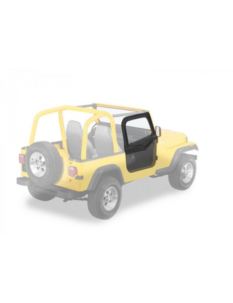 Hauts de porte en toile Bestop Noir sergé Jeep Wrangler YJ