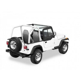 Hauts de porte toiles avec vitres Noir Sergé Bestop Jeep Wrangler YJ