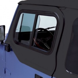 Hauts de porte toiles avec vitres Noir Sergé Bestop Jeep Wrangler YJ
