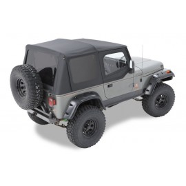 Bâche de remplacement Bestop Black Denim avec fenêtres teintées Jeep Wrangler YJ