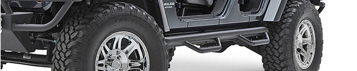 Un grand choix de marche pieds et protections bas de caisse pour Jeep Wrangler